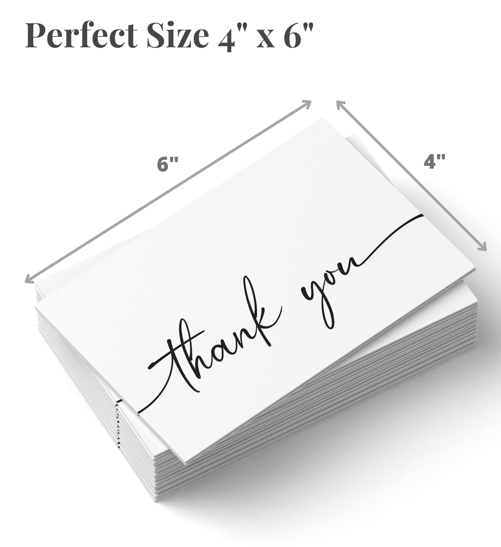 Opakowanie zbiorcze 20 kartek z podziękowaniami z kopertami kraftowymi i pasującymi naklejkami, eleganckie wzory 10 x 15 cm, nowoczesny i minimalistyczny design, nadaje się na biznes, baby shower,