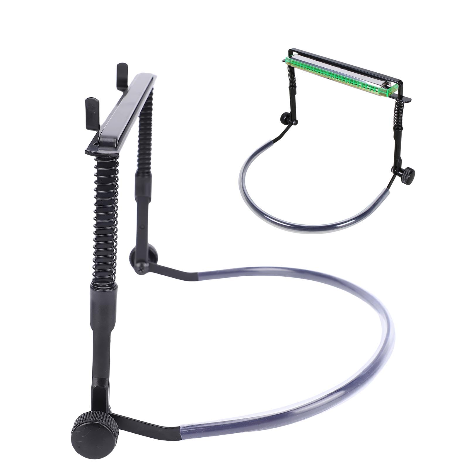 POENVFPO Soporte del Cuello de la Armónica, Soporte de Ajuste de ángulo Rápido de la Aleación para 10 y 24 Hoyos para Práctica