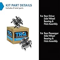 Vista 2 de Conjunto de buje y rodamiento de rueda trasera izquierda y derecha TRQ 2 piezas Compatible con Mazda CX-9 2007-2015 Todo Tracción