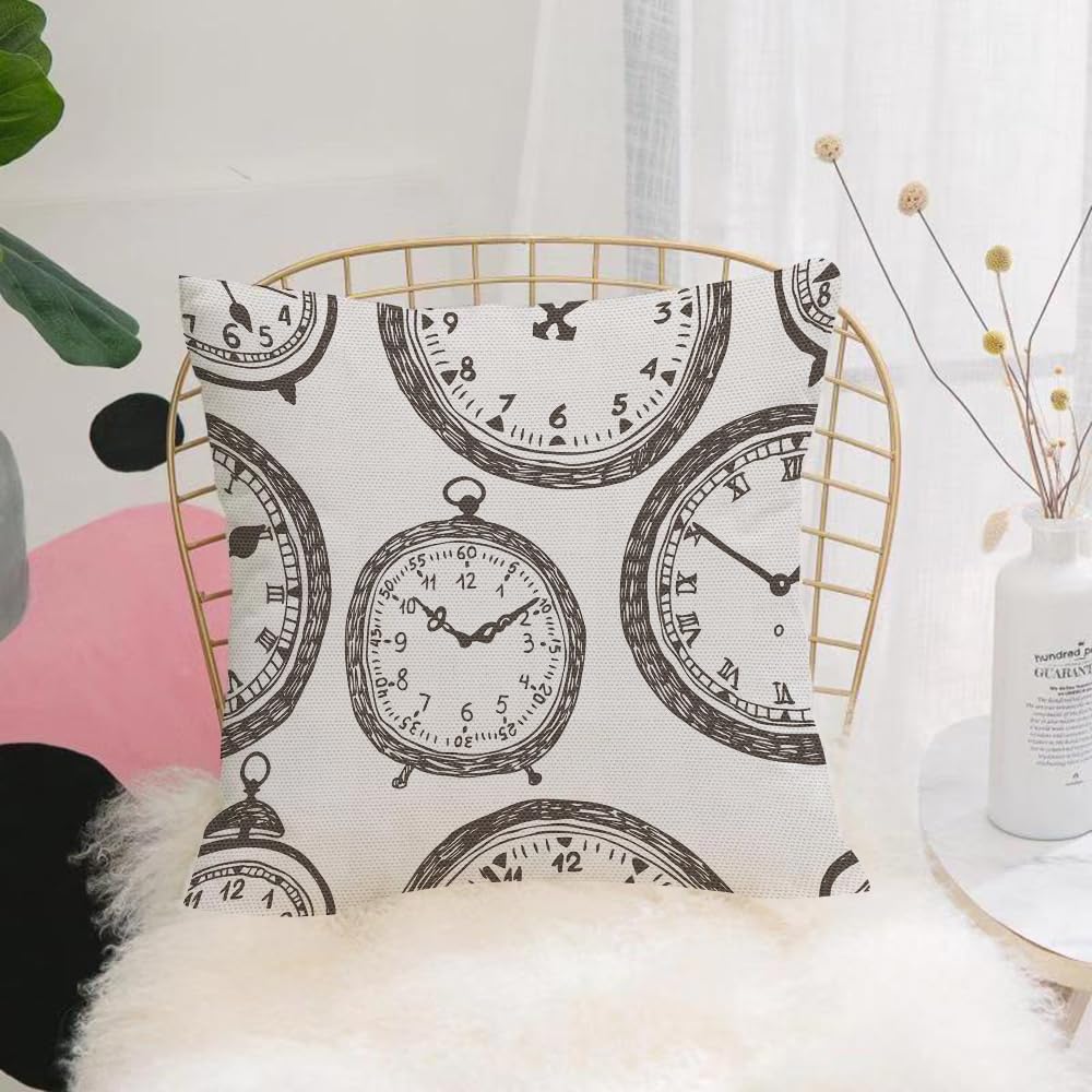 HYOSXW Cushion Cover,Throw Pillow Case Home Decorative for Living Room Bedroom Sofa Chair 16X16 Inch,Large group of watches arranged into an abstract background,Pillowcase 40X40cm