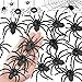 AWEELON 32 PCS Realistic Plastic Spider Toys Black Scary Spiders Halloween Prank PropsFunny Halloween Decorations(3.2x2.35 Inch)
