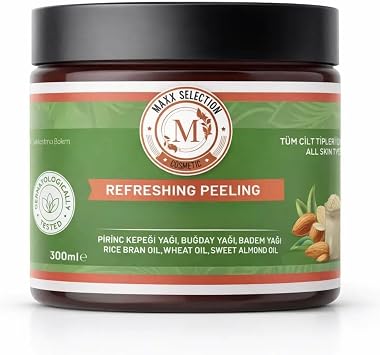 MAXXSELECTION Refreshing Peeling, 300 ml, T m Cilt Tipleri  in, Pirin  Kepe i, Bu day ve Badem Ya