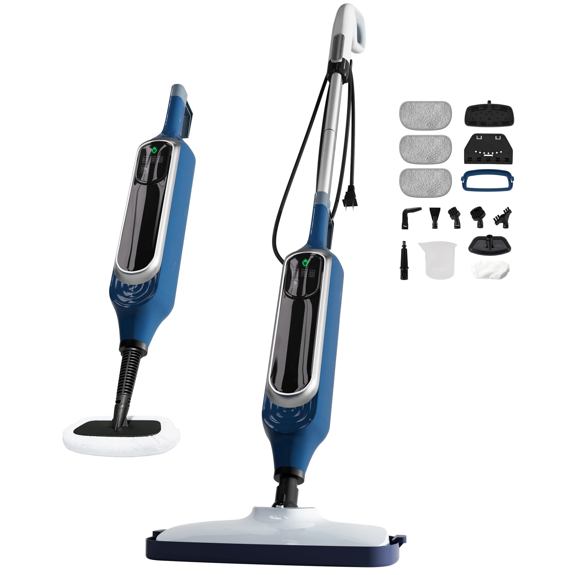 12 in 1 Steam Mop Detachable Handheld Steam Cleaner for Home 23FT Cord for Hardwood Floor Cleaning Tile