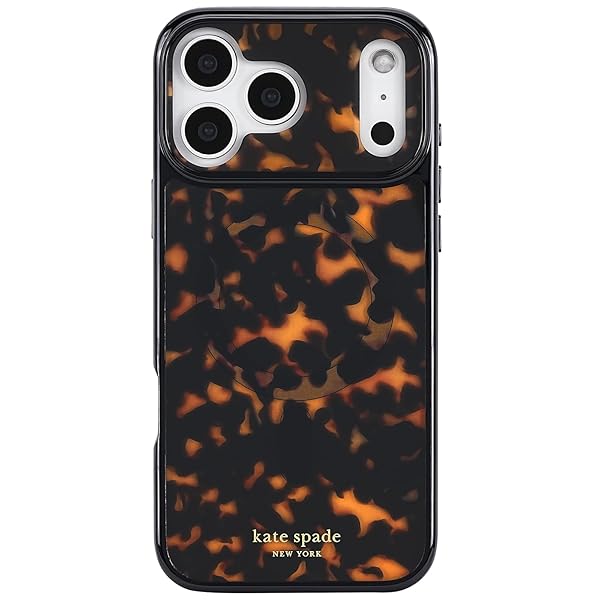 Kate Spade New York iPhone 17 Pro Max Case - Compatible with MagSafe - Designer Phone Case - Tortoise