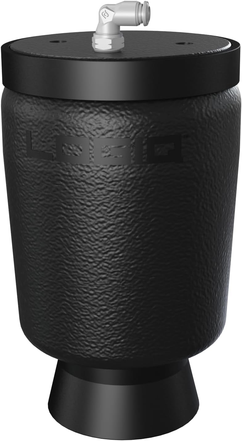LOGIQ 88-90001 Replacement Air Spring (IQ-ASA-9000-LP) with Elbow Fitting Installed