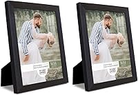 Vista 59 de Renditions Gallery - Set de 2 marcos de fotos de 4 x 6 pulgadas, estilo moderno de alta gama, hechos de madera maciza y vidrio de alta definición