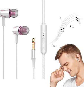 Earphones Wired | Diaphragm, Noise Reduction, Hat Design | Immersive Surround Sound, Glow in Dark Earphones | Comfortable Listening Use For 3.5mm Devices Tablets Smartphones