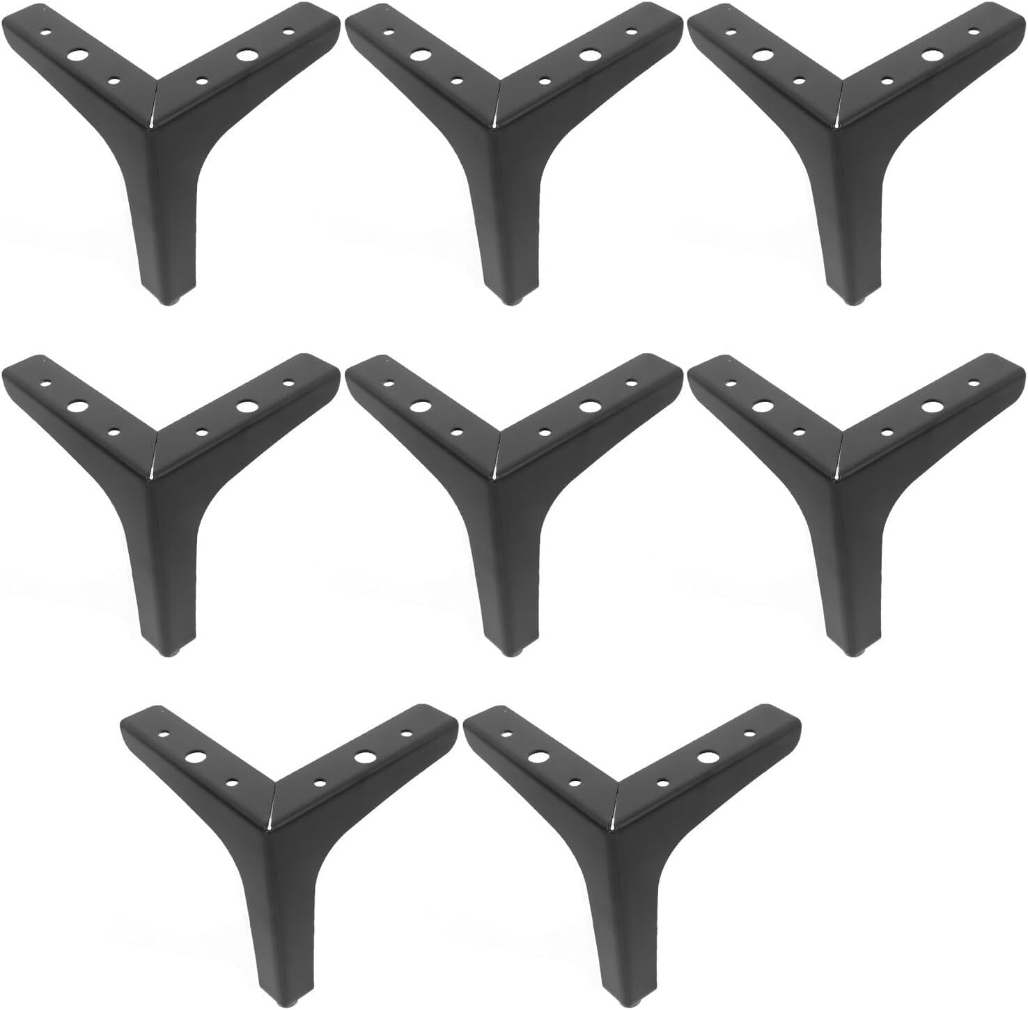 Gadpiparty 8pcs Black Metal Furniture Legs Replacement Cabinet Feet Sofa Riser Mid Century Style 13cm Height for Tv Stand Coffee Table Bathroom Cabinet