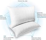 Oreillers de lit pour dormir King Size Ensemble de paquet de 2 20 x 36, Oreiller Gel hypoallergénique pour les couches latérales et arrière,Soft and Firm Hotel Collection Down Oreil de refroidissement lavable en fibre alternative