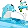 Dolphin Water Table Pump Toy for Kids - Battery Powered, 3-Hour Non-Stop Play - Summer Water Fountain Play Table with Dolphin