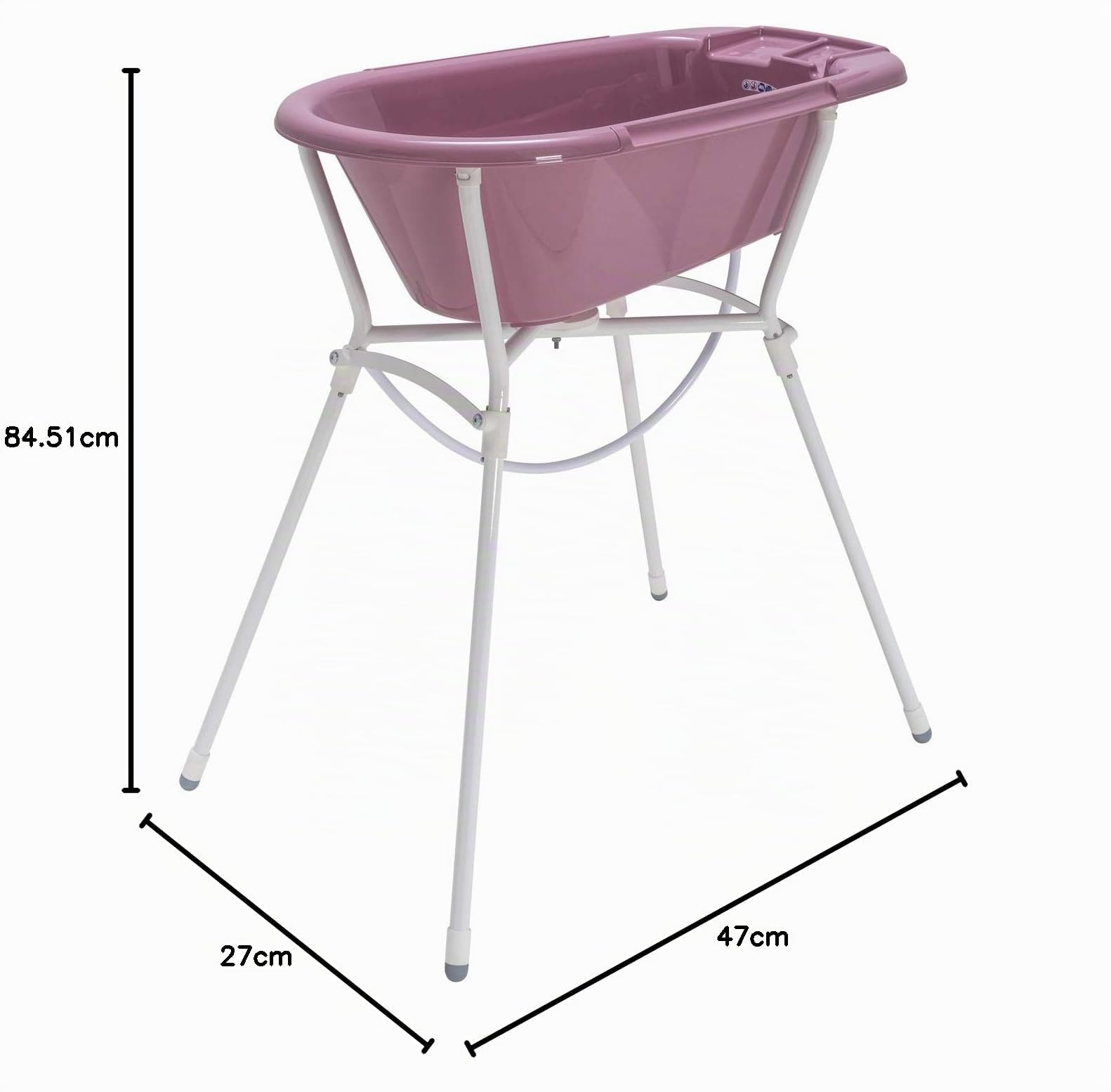 Rotho Babydesign Baby Badewanne Bella Bambina - Rosa Badewanne speziell für Babys und Kinder - Ideal für sicheres und komfortables Baden