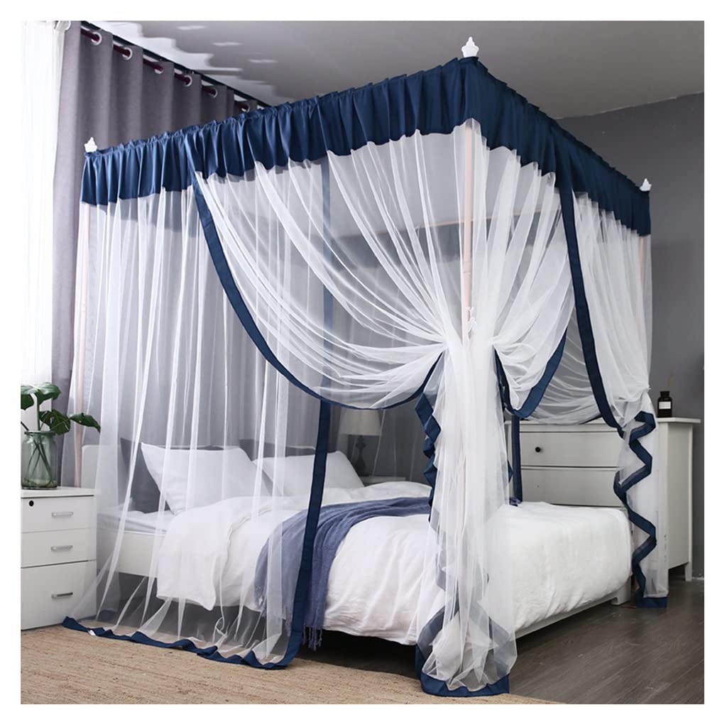 Moustiquaire de lit baldaquin OKUOKA 150x200cm avec support en acier inoxydable