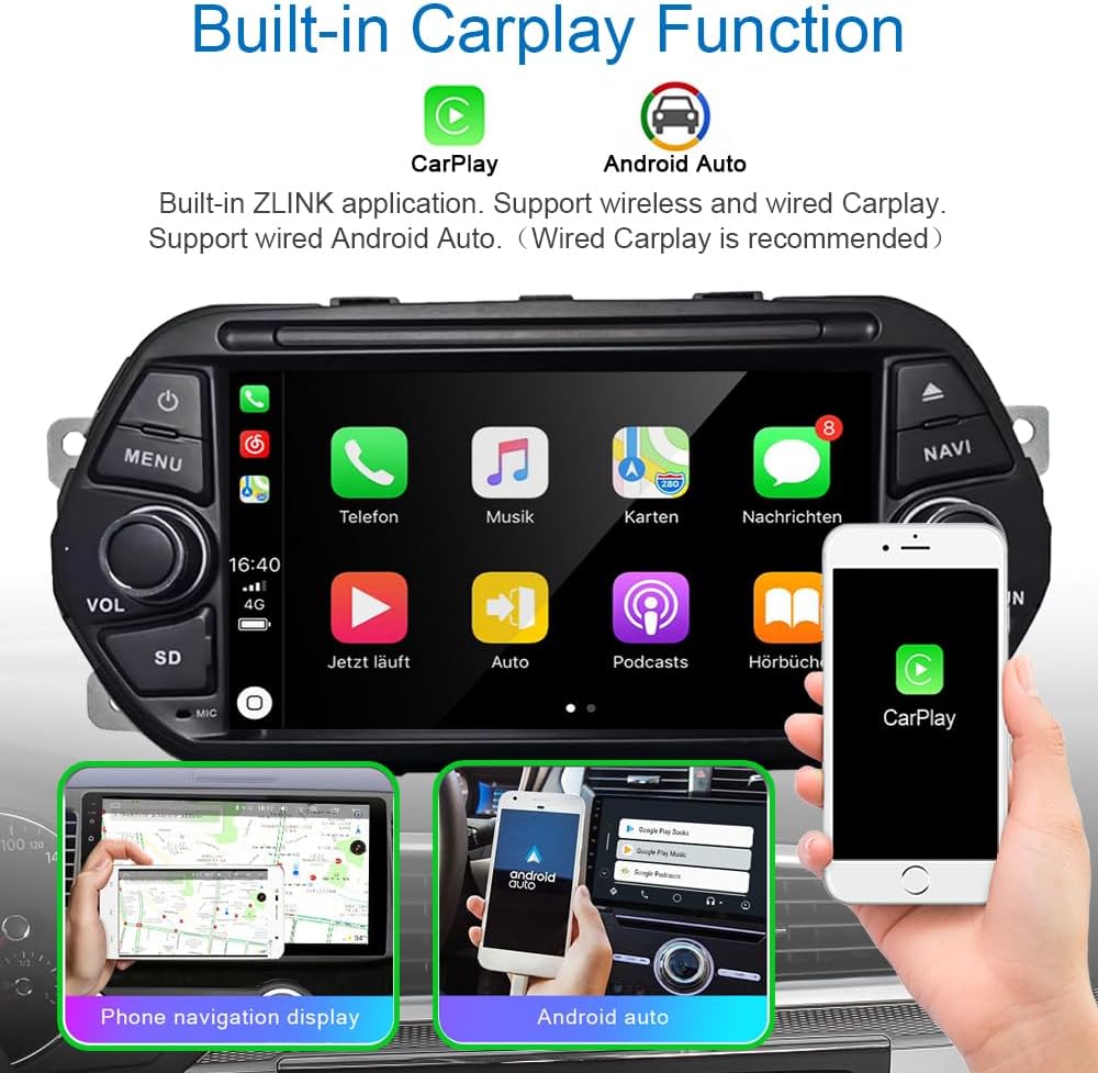 for Double Din for Fiat Tipo Aegea EGEA Radio 2015-2018 7" IPS Touchscreen with Carplay Android auto,GPS Navigation SWC and Free Rear Camera
