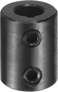 uxcell Shaft Coupling, 3/8" Bore 3/4" OD 1" Length Black Oxide Plated ASTM1045 Steel Rigid Coupling for 3D Printers Motor Wheel(2 Set Screws)