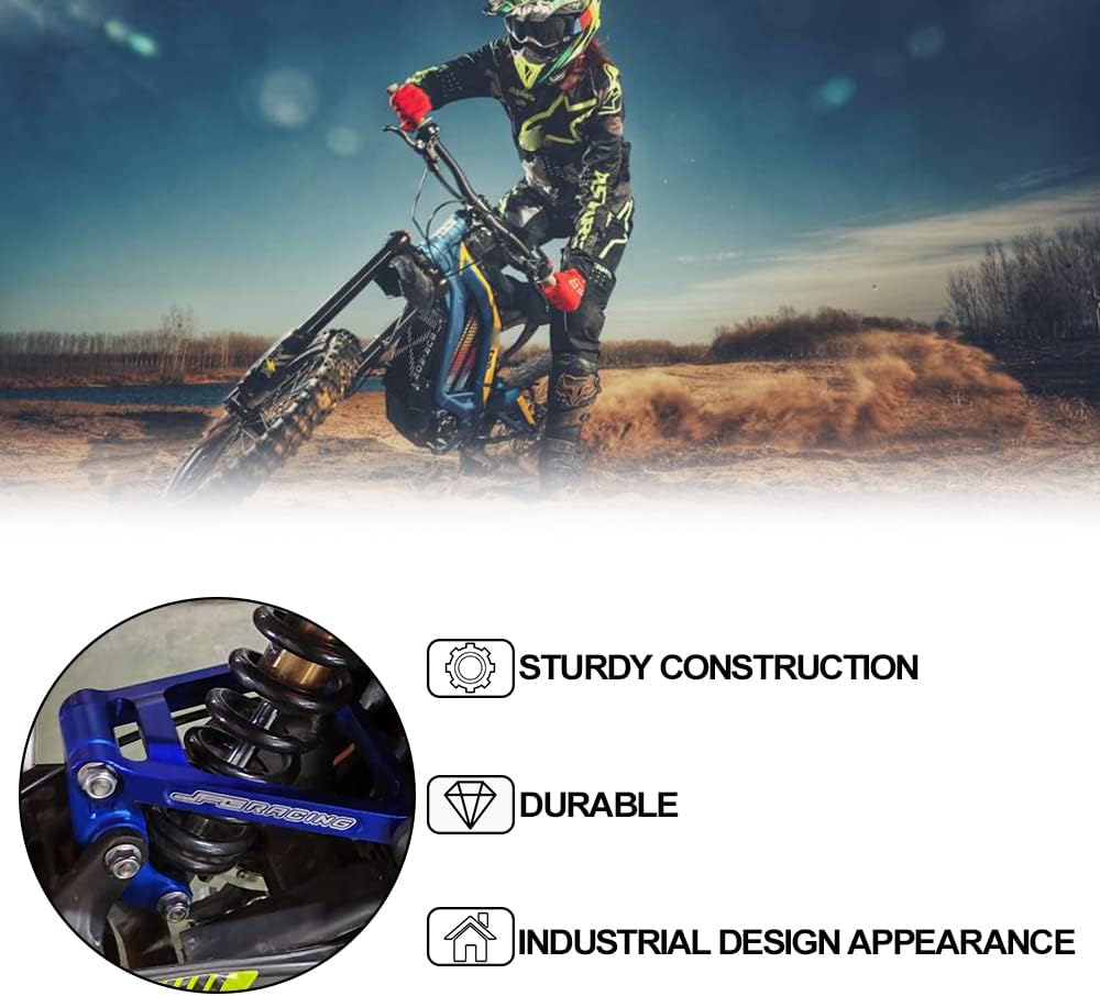 JFG RACING Sur Ron Suspension Linkage + Triangle Link Kit Set Motorcycle Rear Shock Suspension Link Kit Compatible To Sur Ron X X160 X260 Electric Dirt Bike POLARSEA BLUE