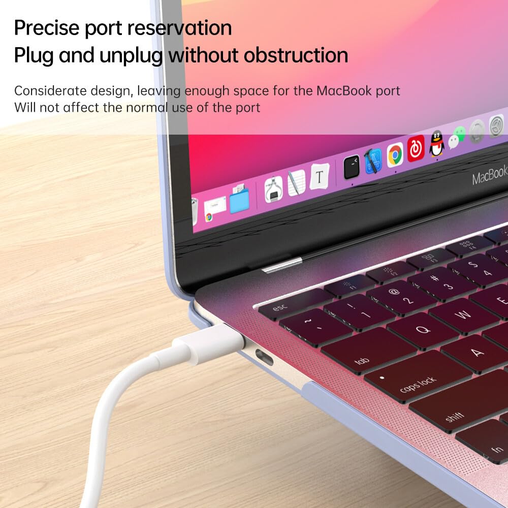 Compatible con MacBook Pro de 14 pulgadas (14.2 pulgadas) A2442 (Color: Azul Paz) Funda protectora rígida de silicona a prueba de golpes con soporte y tapa trasera