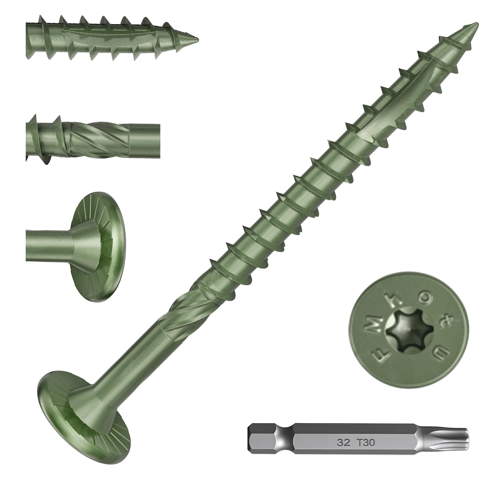 Heavy-Duty Wood Screws - 50 Pack -7