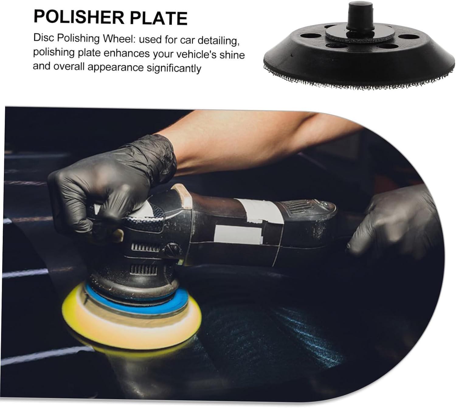 Ciieeo 6hole Sanding Backing Plate for Car Polishing Polishing Pad for Drill and Easy to Use Buffing Disc for Automotive Detailing