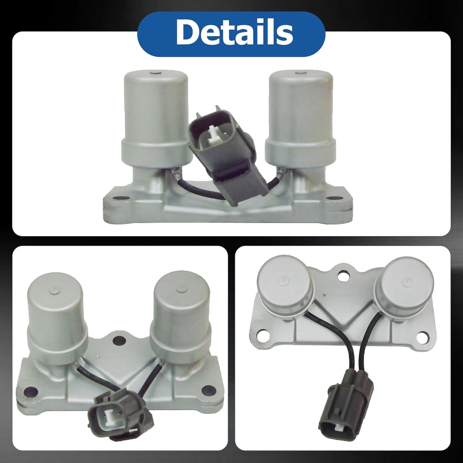 WFLNHB Transmission Dual Shift Control Solenoid Lock Up Solenoid 28300-P24-J01 Replacement for Honda Civic CRV Del Sol Acura Integra