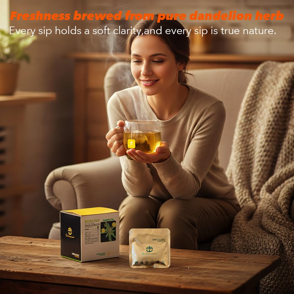 Soilmount - Dandelion Tea - |Dandelion Leaves|pu gong ying|蒲公英| - Pure Herbal Tea - Natural, Organic, Non-GMO, Clean Ingredients, Caffeine Free (18 Tea Bags, Box 1) - Image 9