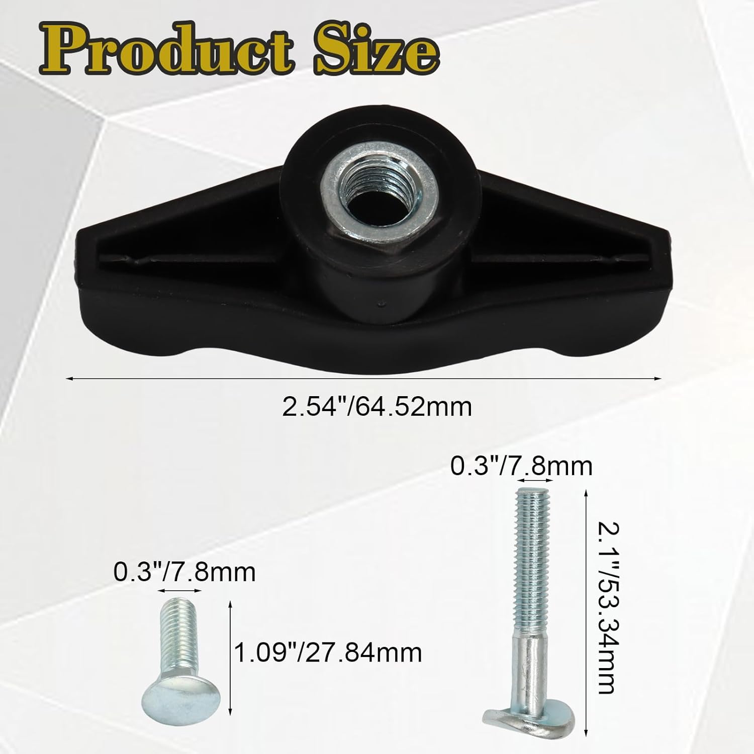 4Pcs Lawn Mower T Handle Nuts and Bolts