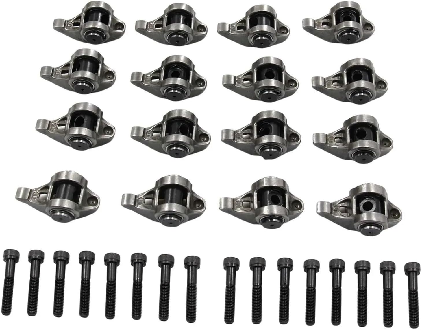 Durable 16Pcs Rocker Arms and Bolts Kit 10214664 Accessories for Chevrolet LS1 LS2 LS6 Lq4 Lq9 LM7 L59 LM4 L33 LY5 LY6