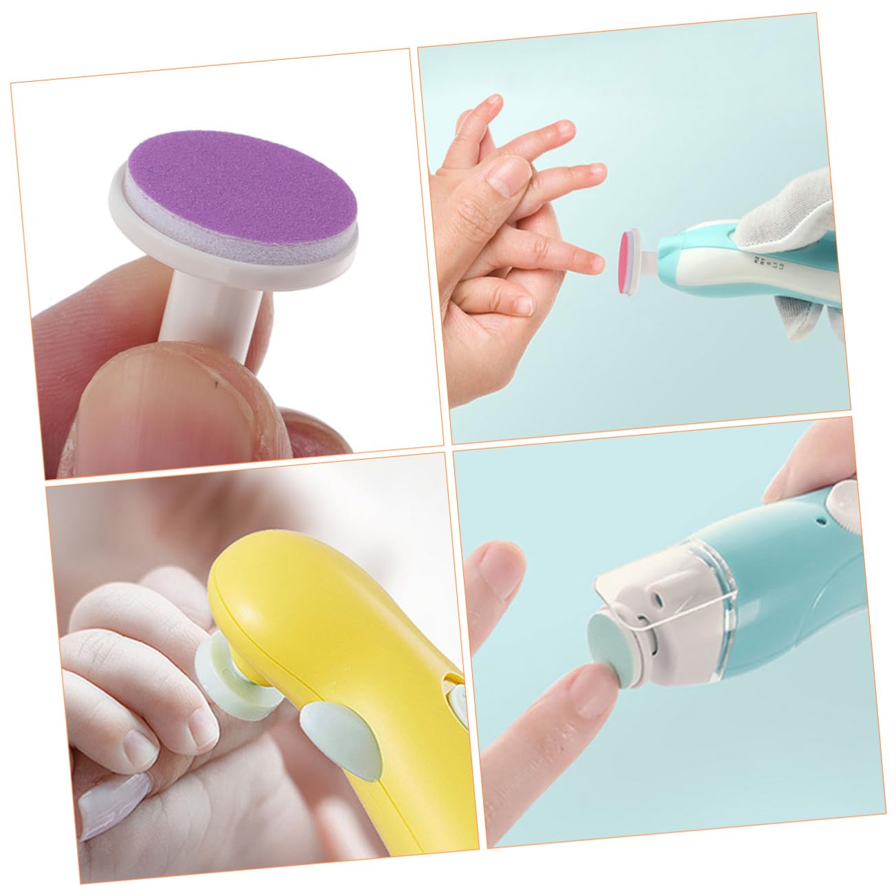 TOYANDONA 60 Piezas cabeza molienda nail clippers regalos bebe lima uñas bebé eléctrico lima uñas para Limas lima uñas eléctrica cabezas cortaúñas para bebés