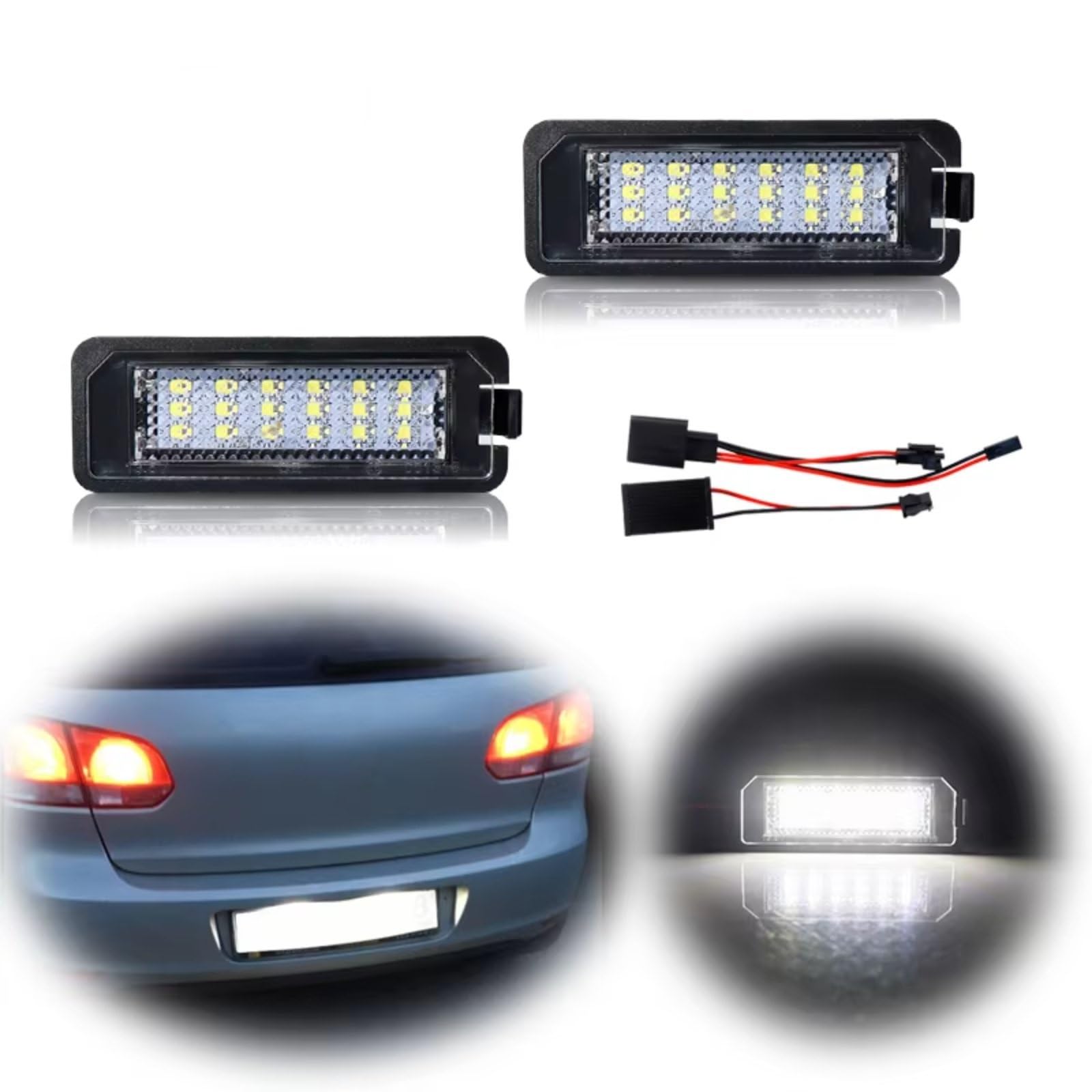Iluminación Matricula Vehiculo Compatible Con VW Para CC 2009 2010 2011 2012 2013 2014 Para Eos 2007 2008 2009 2010 2011 2012 2013 2014 Luces Matrícula Lámparas Matrícula Trasera Con Canbus