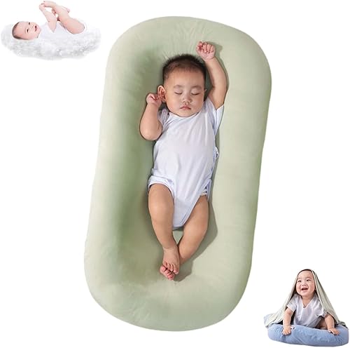 HEOLIEN Almohada para tumbona de bebé para recién nacido de 0 a 24 meses, tumbona para recién nacido, almohada suave y transpirable (verde, 0-8