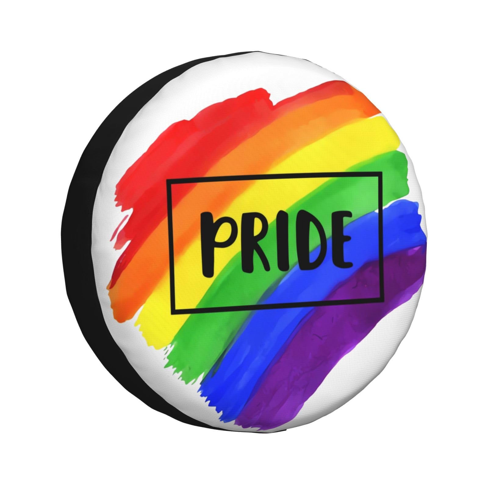 LGBT Pride Spare Tire Cover Weatherproof Universal Wheel Protectors Rainbow Pride Wheel Covers for Rv Camper Travel Trailer SUV Truck 14 Inch