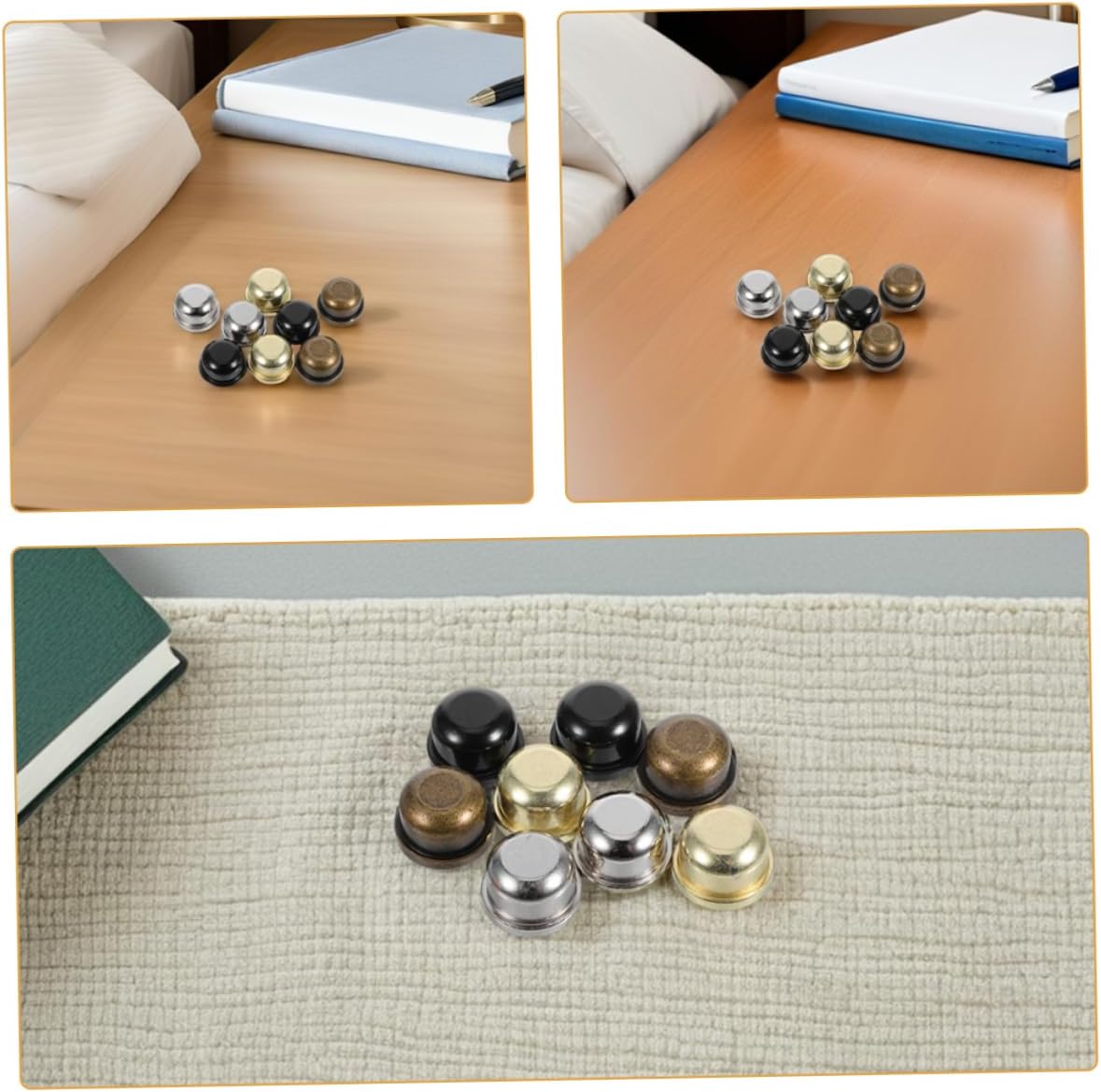 OSALADI 16pcs Lamp Finials Caps Hole Metal Light Shade Screw Cap Accessories for Table Lamp Elegant Decorative Horn Frame Hat for Home Decor