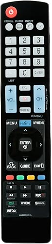 AKB73615319 Reemplazo de control remoto para LG TV LED LCD HDTV 32LM6400 42LM6400 42LM6700 42LM7600 47LM6400 47LM6700 47LM7600 55LM6400 55LM6400