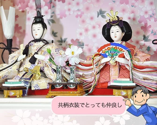 ケース入りひな人形 東玉 江戸木目込み 春かすみ ケース入りひな人形