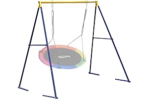 Heavy-Duty Steel Swing Base: Outdoor Relaxation Elevated