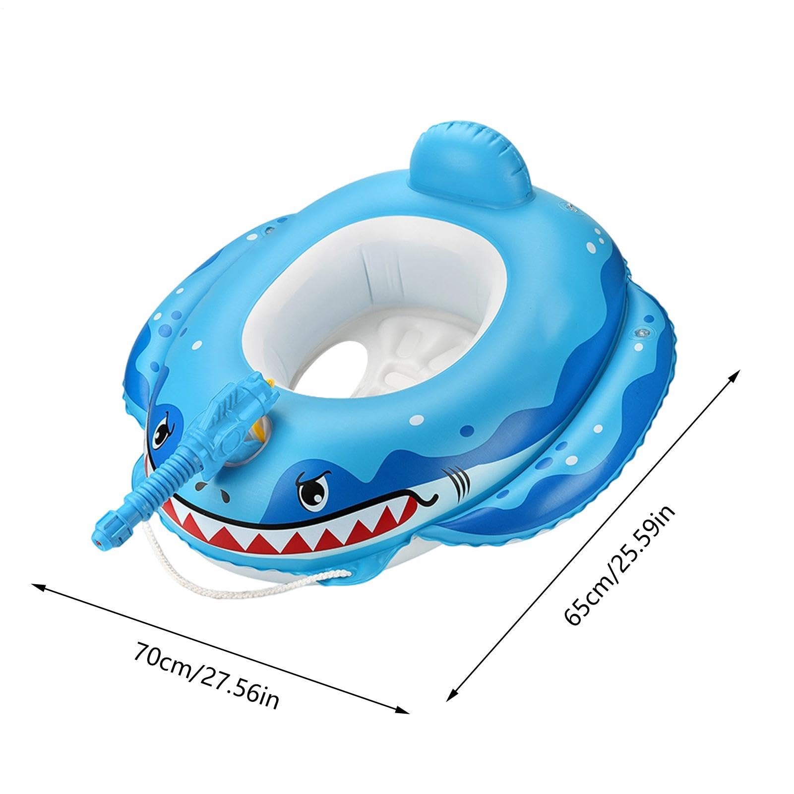 Shark - Piscina gonfiabile a forma di isola da nuoto per bambini | Seggiolino da nuoto per bambini, per spiaggia, parco acquatico, feste, vacanze, viaggi, ragazzi e ragazze