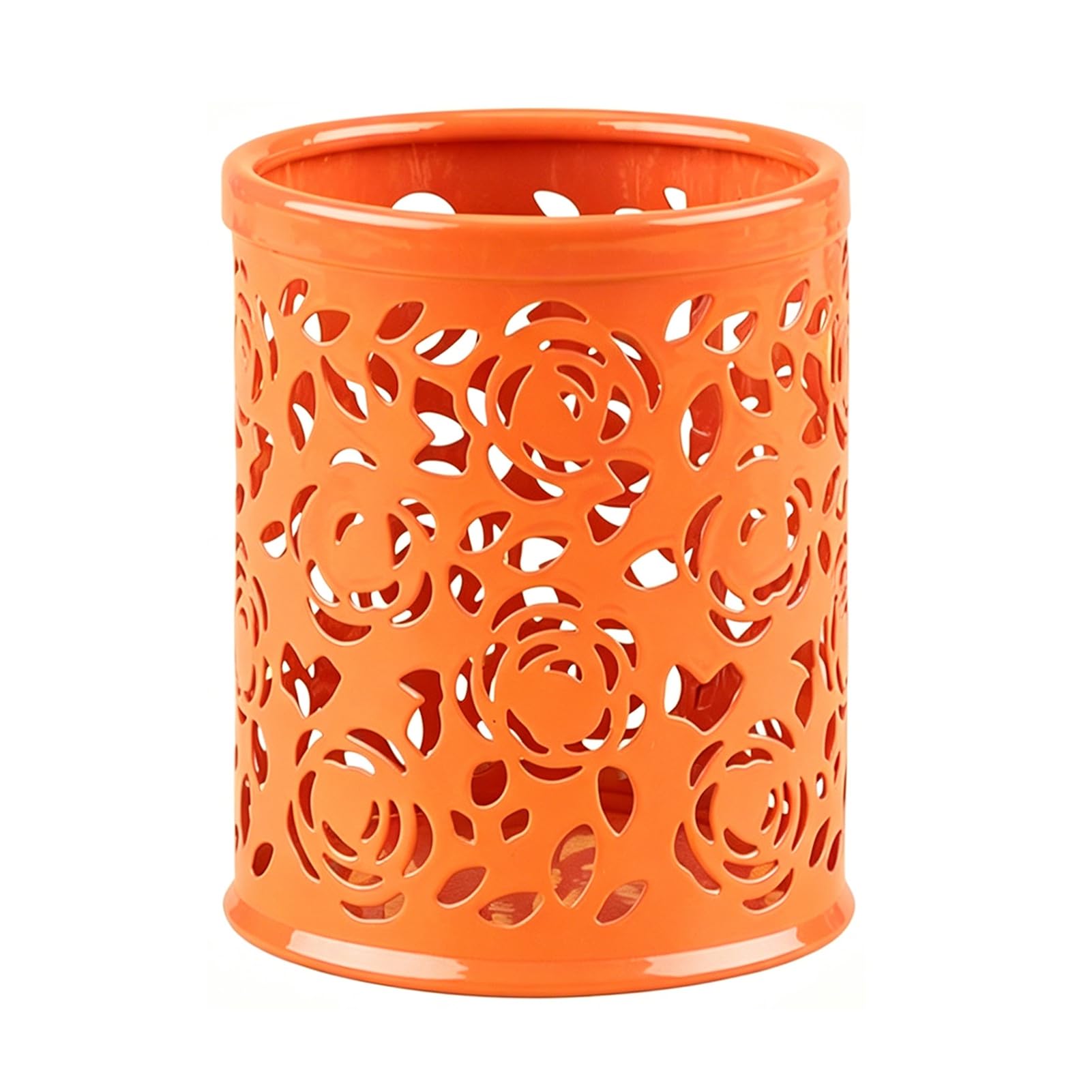 Glifora Pen Holder - Large Capacity Hollow Flower Design Pen Cup, Iron Stationery Holder for Pens, Scissors and Makeup Brushes