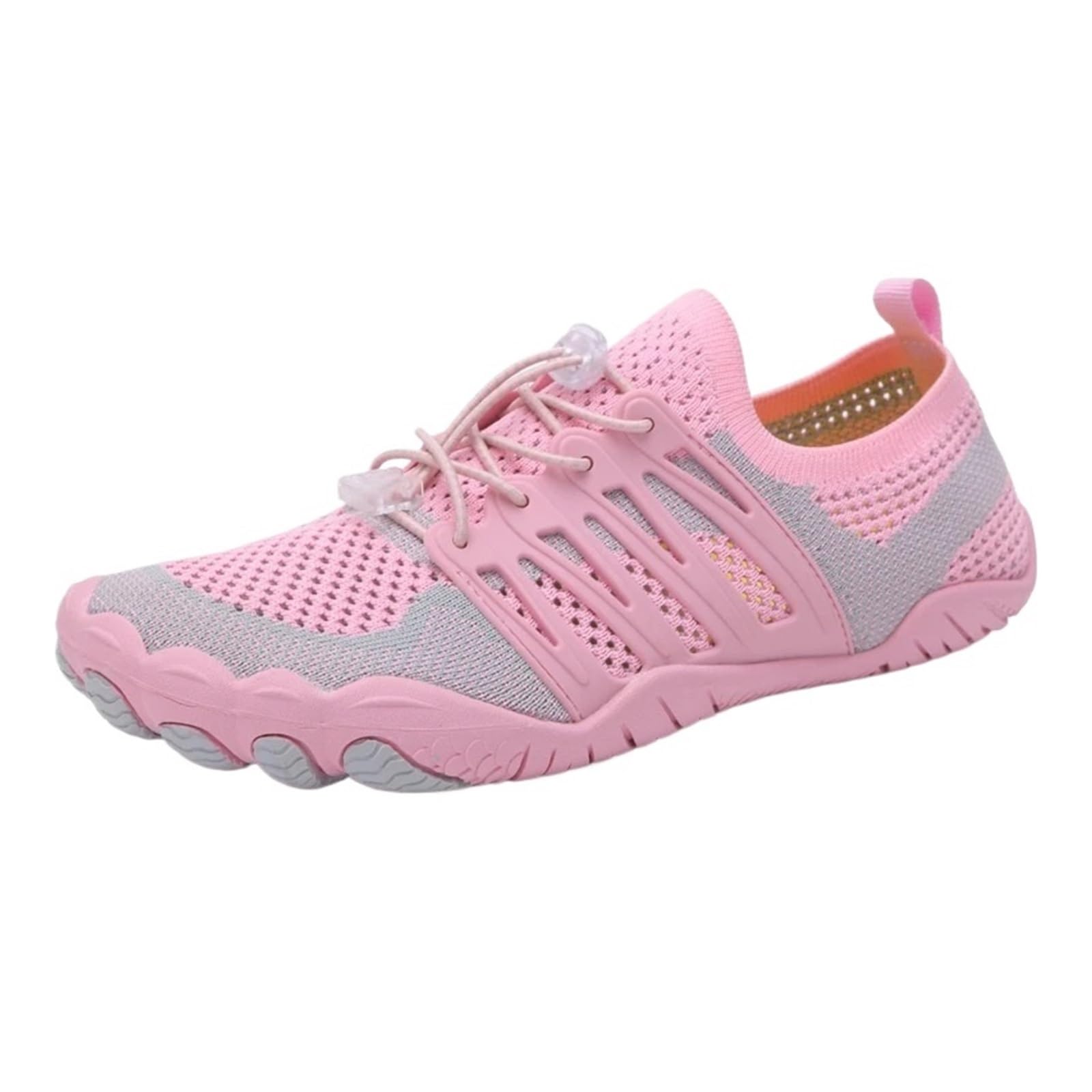 Zapatillas De Agua Zapatos de entrenamiento cruzado for hombre, zapatos descalzos con punta ancha for mujer, zapatos de natación aguas arriba, zapatillas de playa, zapatos de agua(D03-PINK,43)