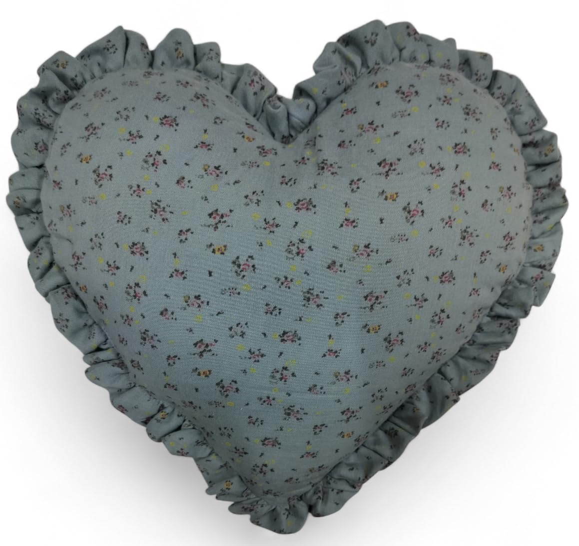 ACCENTHOME Style Floral Heart Decorative Throw Pillow Featuring Beautiful Floral Designs (35cm x35cm - Set of 1)