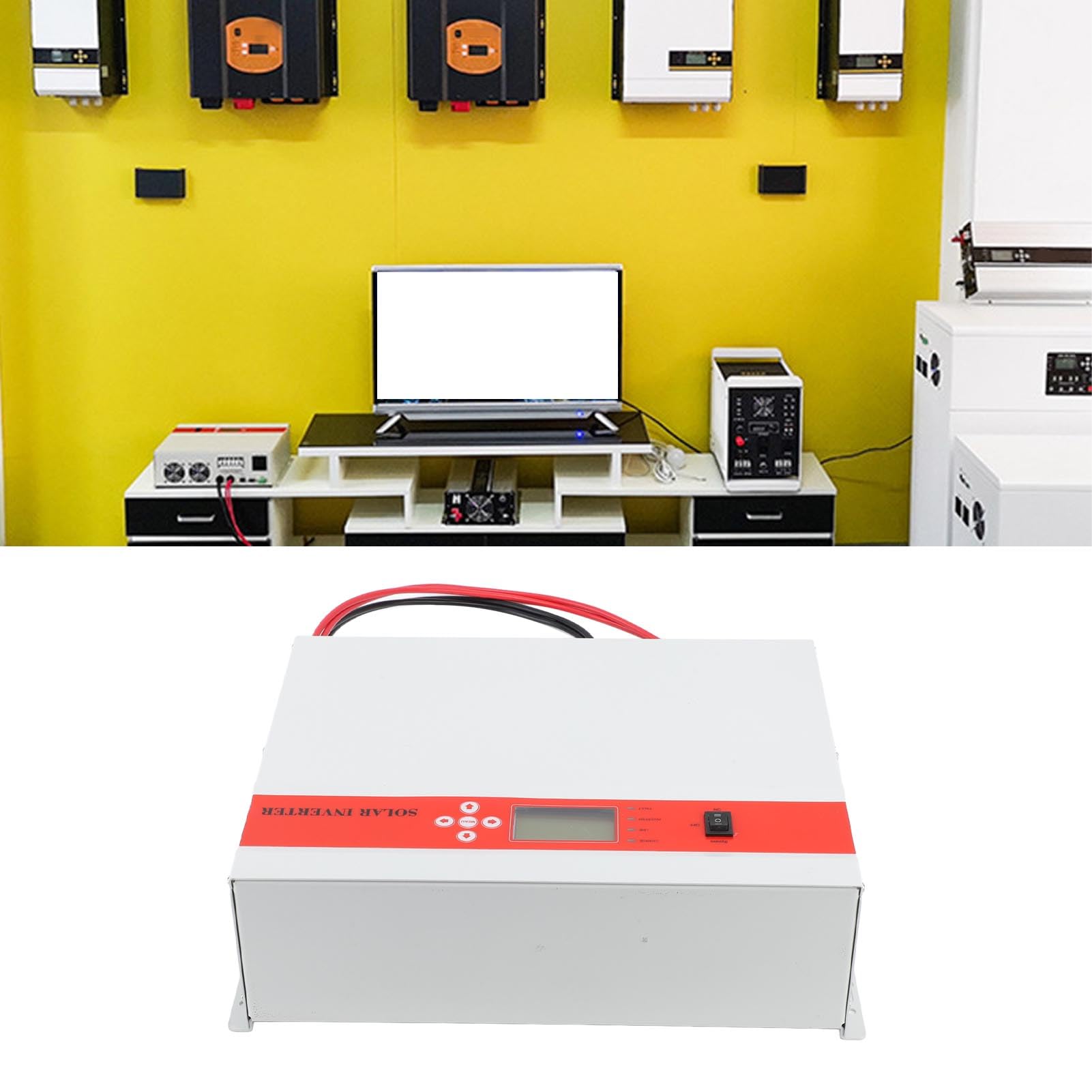 Fdit Stabilizzatore di Tensione Efficiente Inverter a Onda Sinusoidale Pura da 800 W 12 V per Dispositivi di Ricarica Solare Lega di Alluminio 1 unità