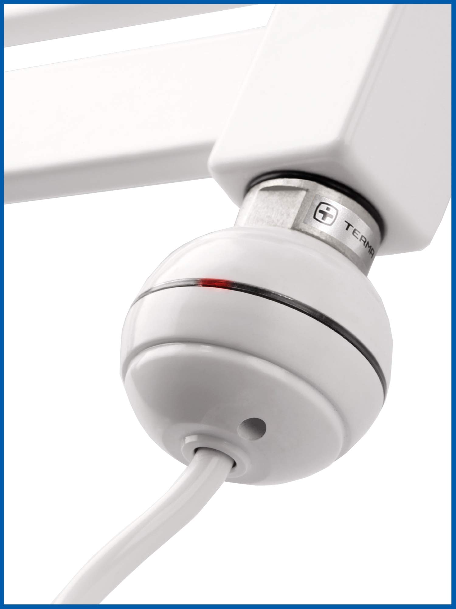 Termostat grzałka, wkład grzejny, element grzejny do grzejników łazienkowych REG2 600 W, prosty kabel bez wtyczki (biały)