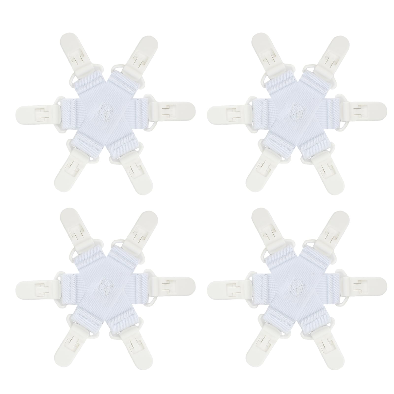 WAD Lot de 4 draps démêlants avec 6 clips, housses de couette/couvertures contre les nœuds, les torsions et les bouloches dans le sèche-linge, la machine à laver et le sèche-linge, 4 pièces