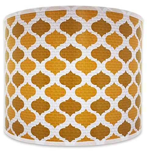 Image of Royal Designs, Inc. Trendy Decorative Handmade Drum Shade, Made in USA, 10in, HBC-8028-10, Two Tone Camel