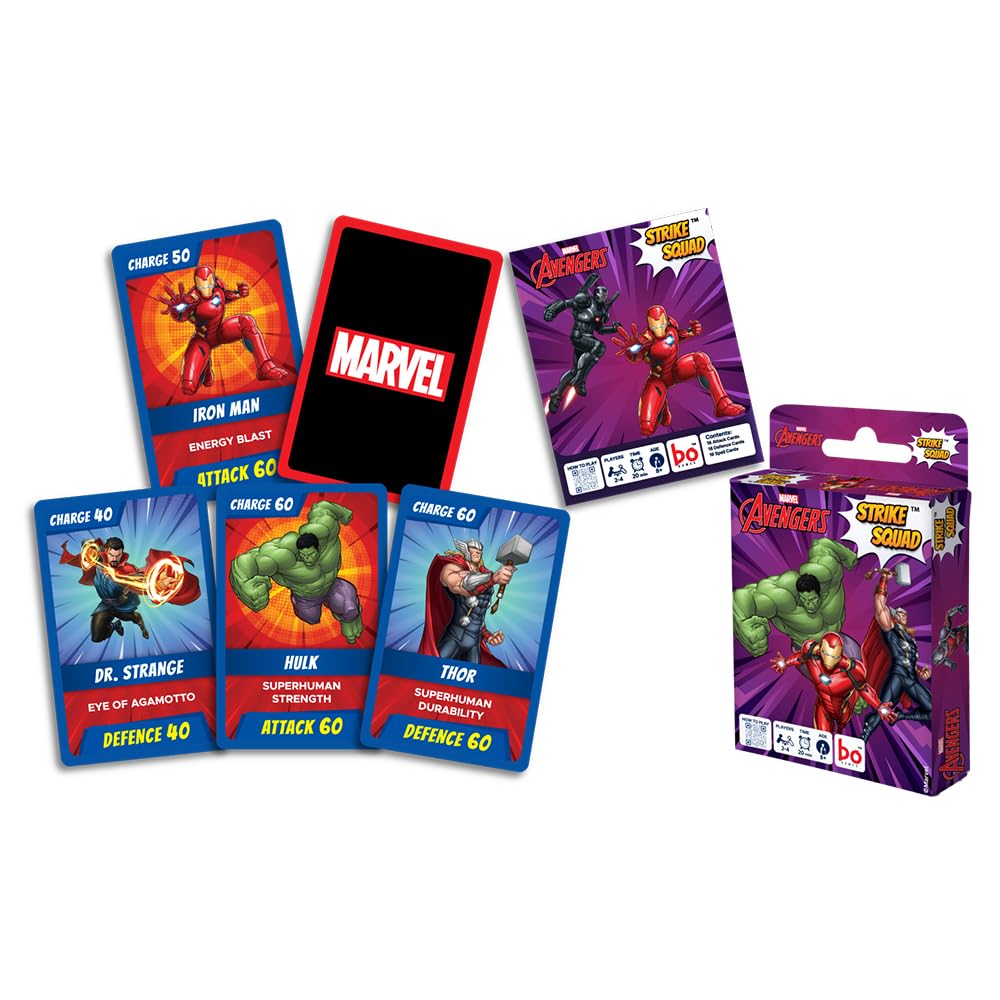 Borad Marvel Avengers Edition Strike Squad Card Game | Strike in The Marvel Universe for Families and Kids | Ages 8 and Up | for 2 to 6 Players | Fun Family Gifts-image-34