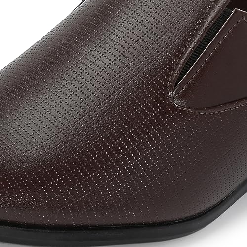 Image of Centrino Mens Formal Shoe |Slip-On Men's Formal Shoe | Stylish Non-Lace Design | Soft Cushioned Insole for Comfort | Perfect for Office & Formal Wear (64044)