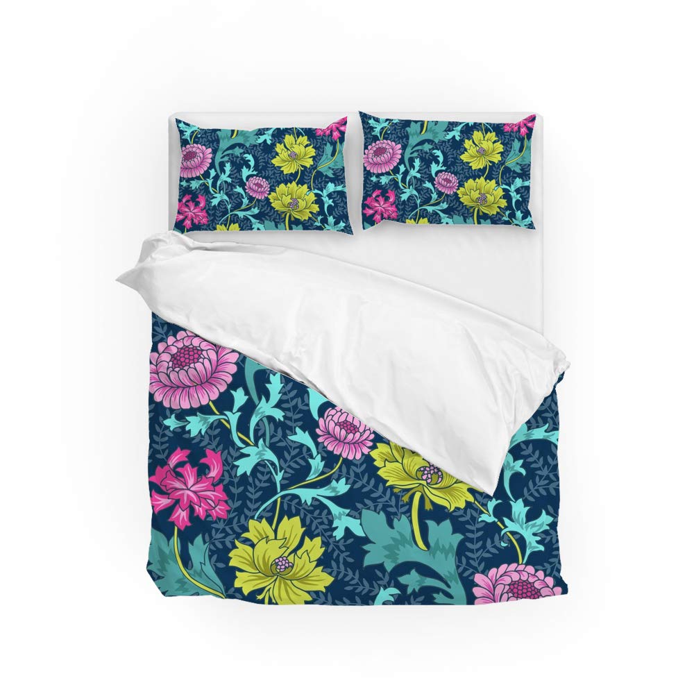 Parure de lit haute qualité fleurs vintage polyester CHEHONG