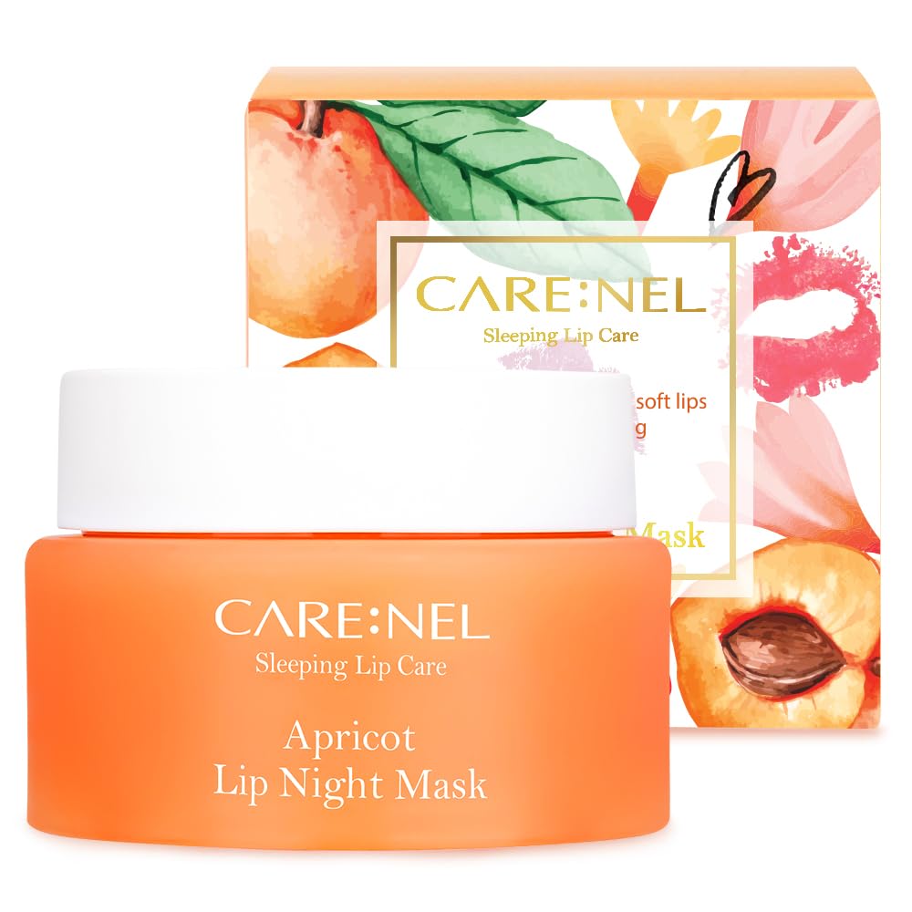 CARE NEL Lip Mask Overnight 23g Apricot Korean Beauty Intensive Treatments Balm Nourish Hydrate Scrubs Exfoliator