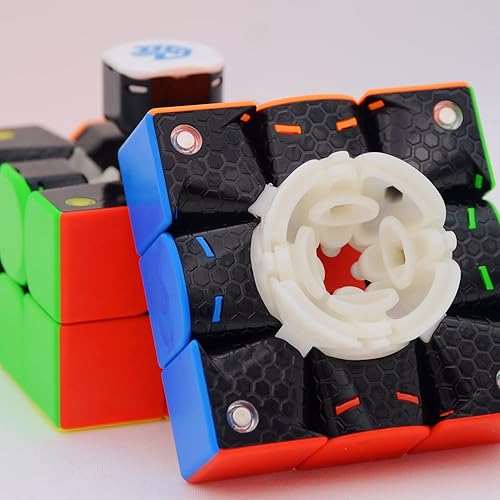 Miniatura 8 de Bukefuno GAN 356 M Versión estándar 3 x 3 Velocidad magnética Cubo mágico sin calcomanías GAN356 M con GES extra 3 x 3 velocidades, cubo GAN 356M
