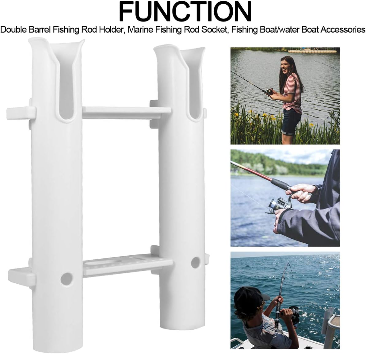 Fishing Rod Holder Bracket Tube Rod Rack for Boats and Kayaks Support Stopper to Install