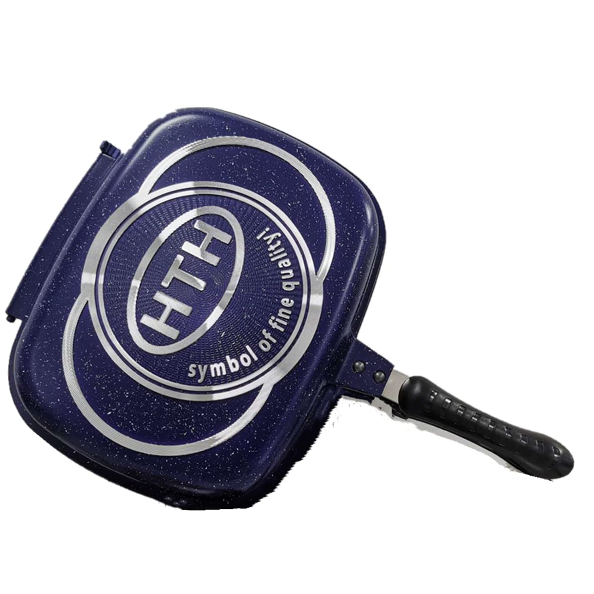 Non-stick pan fried steak artifact double-sided pressure cooker light oil and less smoke (44CM, Purple)