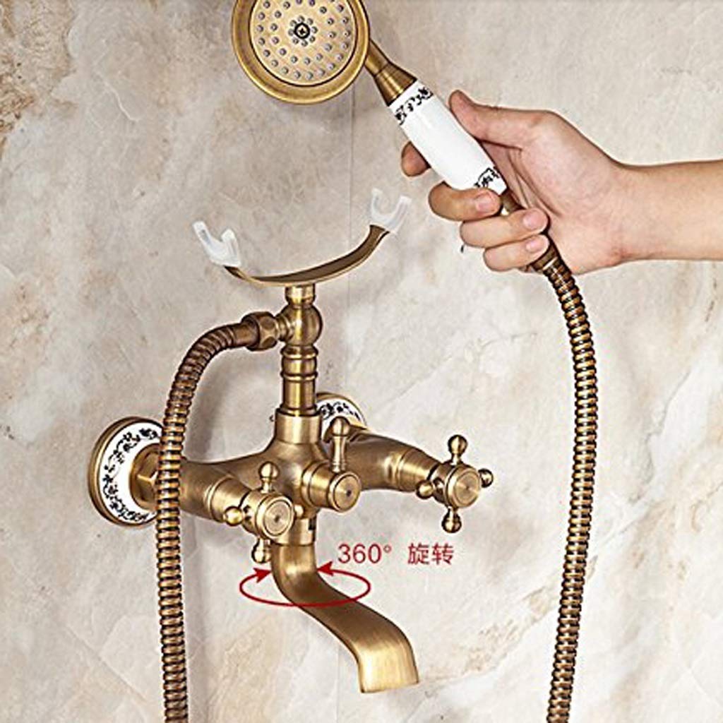 Robinet de baignoire mural style téléphone pour bain relaxant vintage